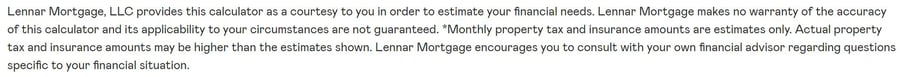 Lennar payment estimate disclosure - 27Feb24