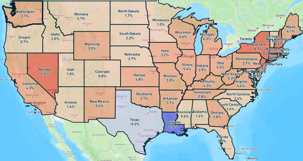 Home Value Growth YoY Nationally